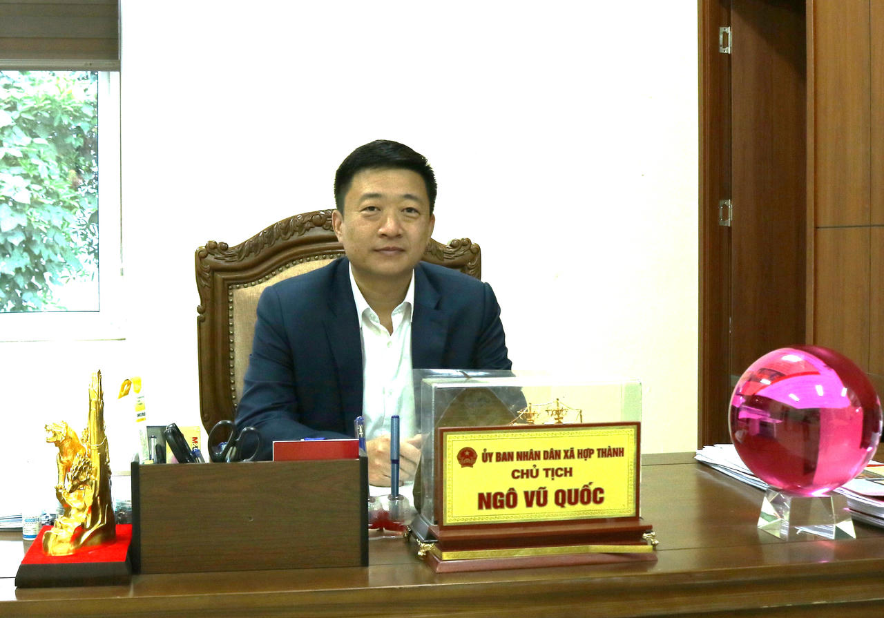 Ông Ngô Vũ QUốc, Chủ tịch UBND xã Hợp Thành.