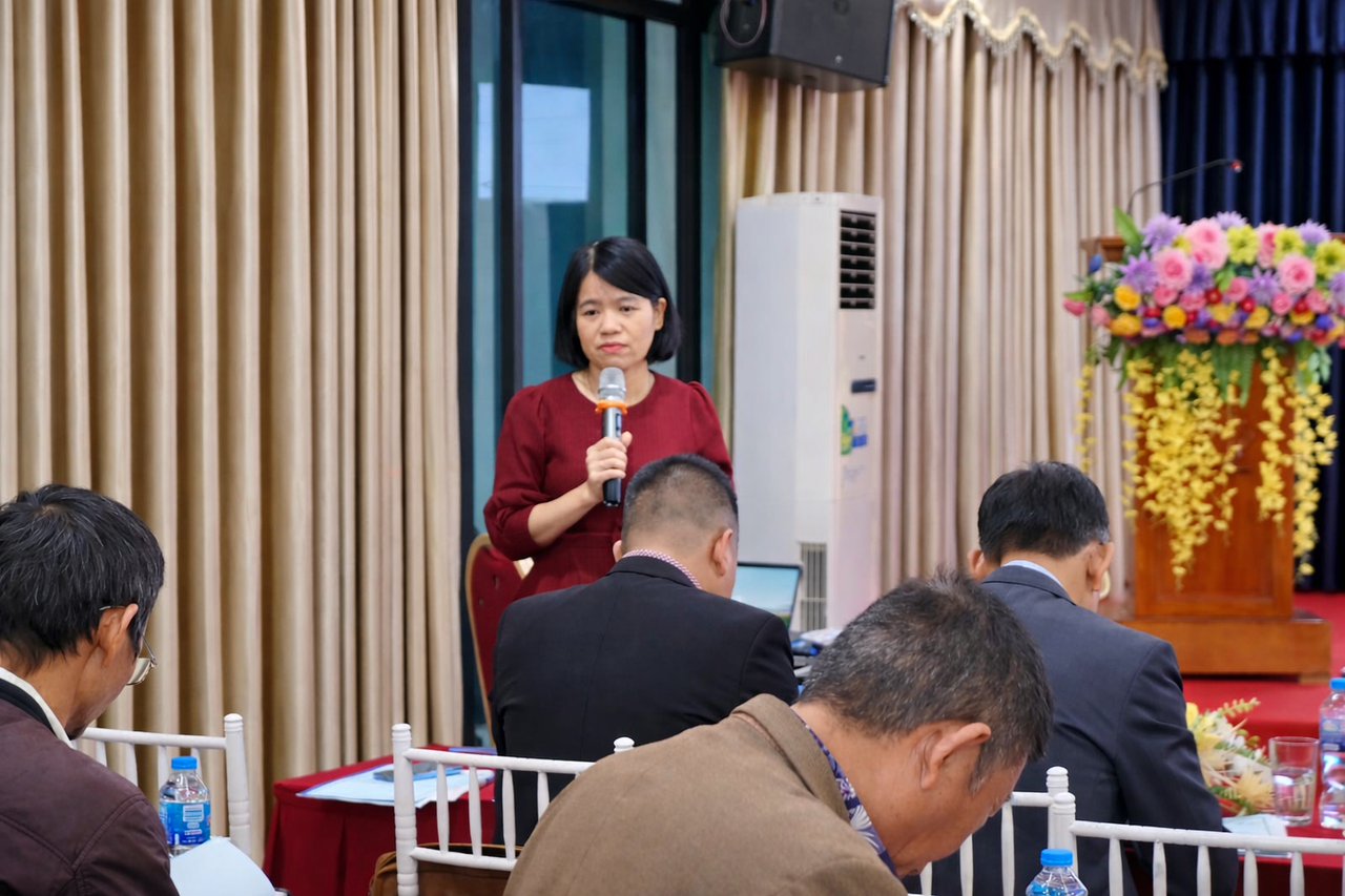 Đồng chí Lê Thị Thúy, Giám đốc Trung tâm thông tin pháp luật và hỗ trợ, TGPL (Cục PBGD&amp;TGPL)