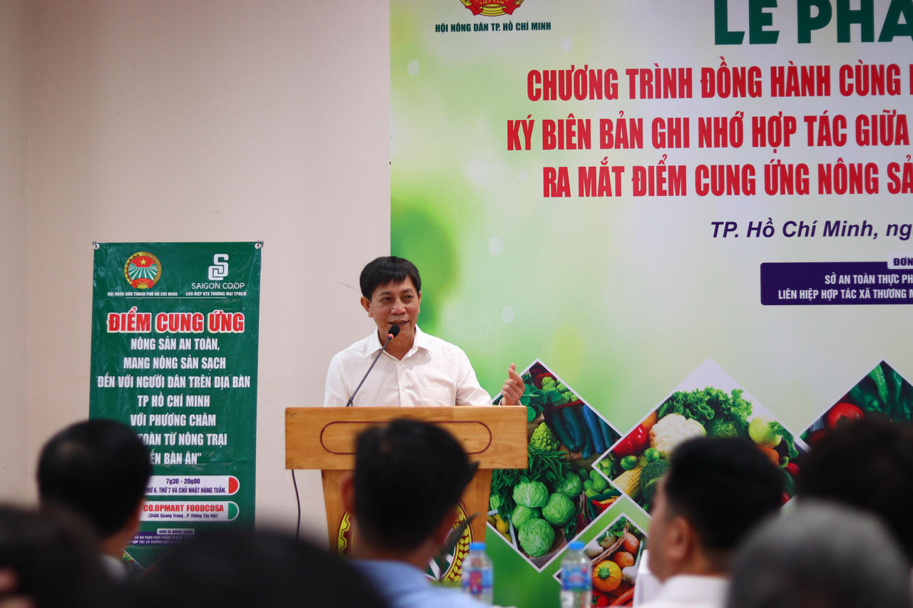 Ông Dương Minh Quang, Phó Tổng Giám đốc Saigon Co.op phát biểu tại sự kiện