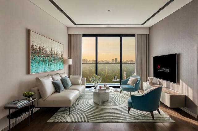 Không gian căn hộ Marriott Residences phiên bản đặc biệt tại Grand Marina. Ảnh: CafeF.