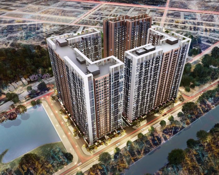 Phối cảnh Dự án Khu nhà ở xã hội Đa giác 3, Khu đô thị vịnh biển Halong Marina, phường Bãi Cháy, tỉnh Quảng Ninh. Ảnh BIM Land.