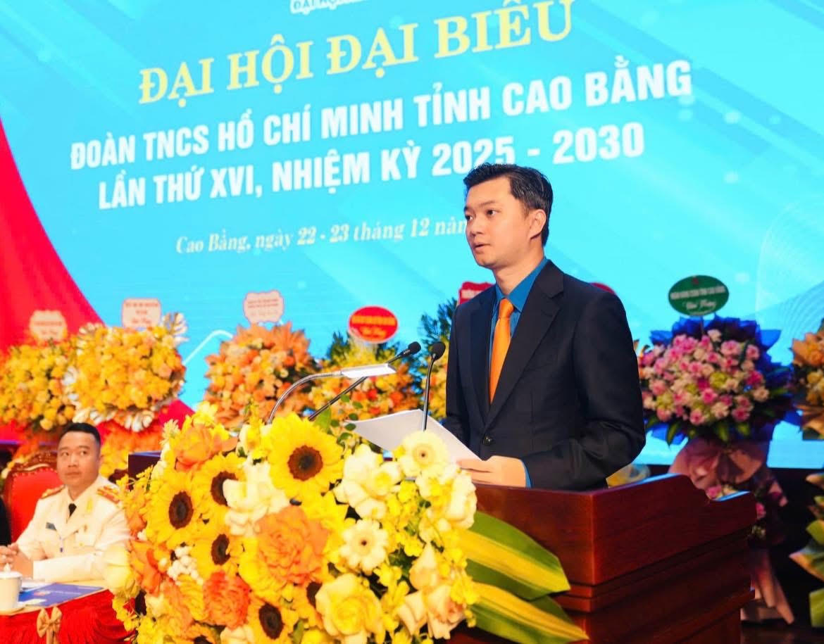 Ông Nguyễn Minh Triết - Bí thư Thường trực Ban Chấp hành Trung ương Đoàn phát biểu tại Hội nghị. (Ảnh: PV)