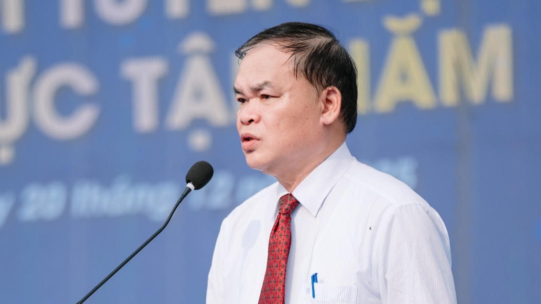 PGS.TS Trần Duy Kiều – Phó Hiệu trưởng Nhà trường, Trưởng ban Tổ chức sự kiện phát biểu khai mạc Ngày hội