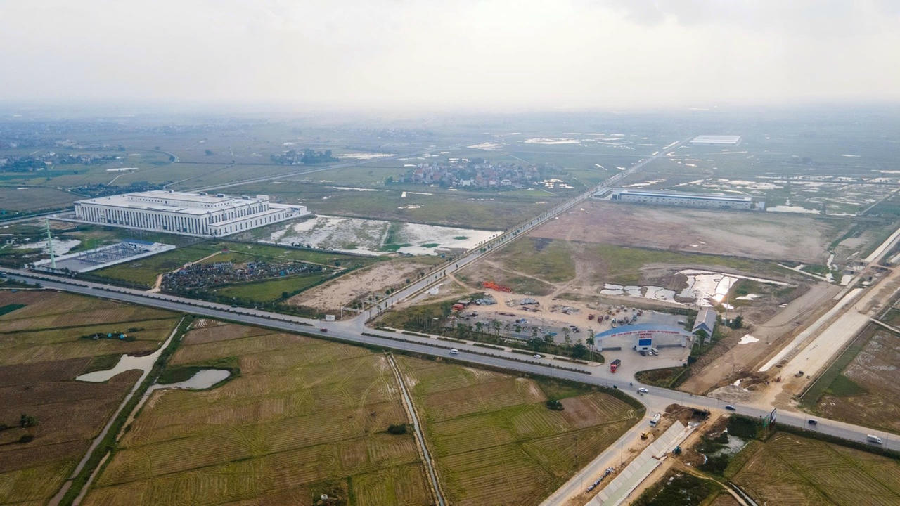 KCN Gia Bình II nhìn từ trên cao.