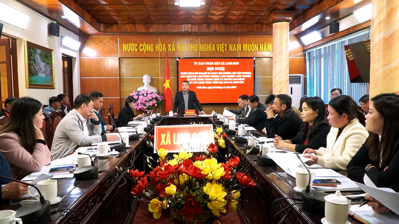 Xã Linh Sơn tổ chức hội nghị triển khai kế hoạch điều tra, rà soát hộ nghèo.