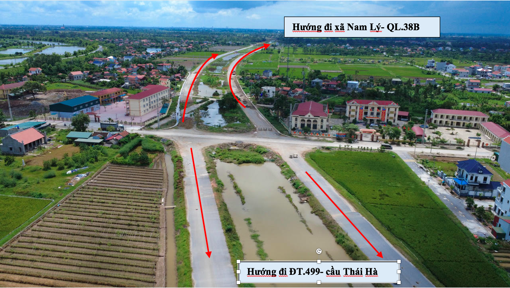 Đoạn tuyến đi qua xã Trần Hưng Đạo, huyện Lý Nhân (cũ) nay là xã Trần Thương, tỉnh Ninh Bình. (Ảnh: Trung Nghĩa)