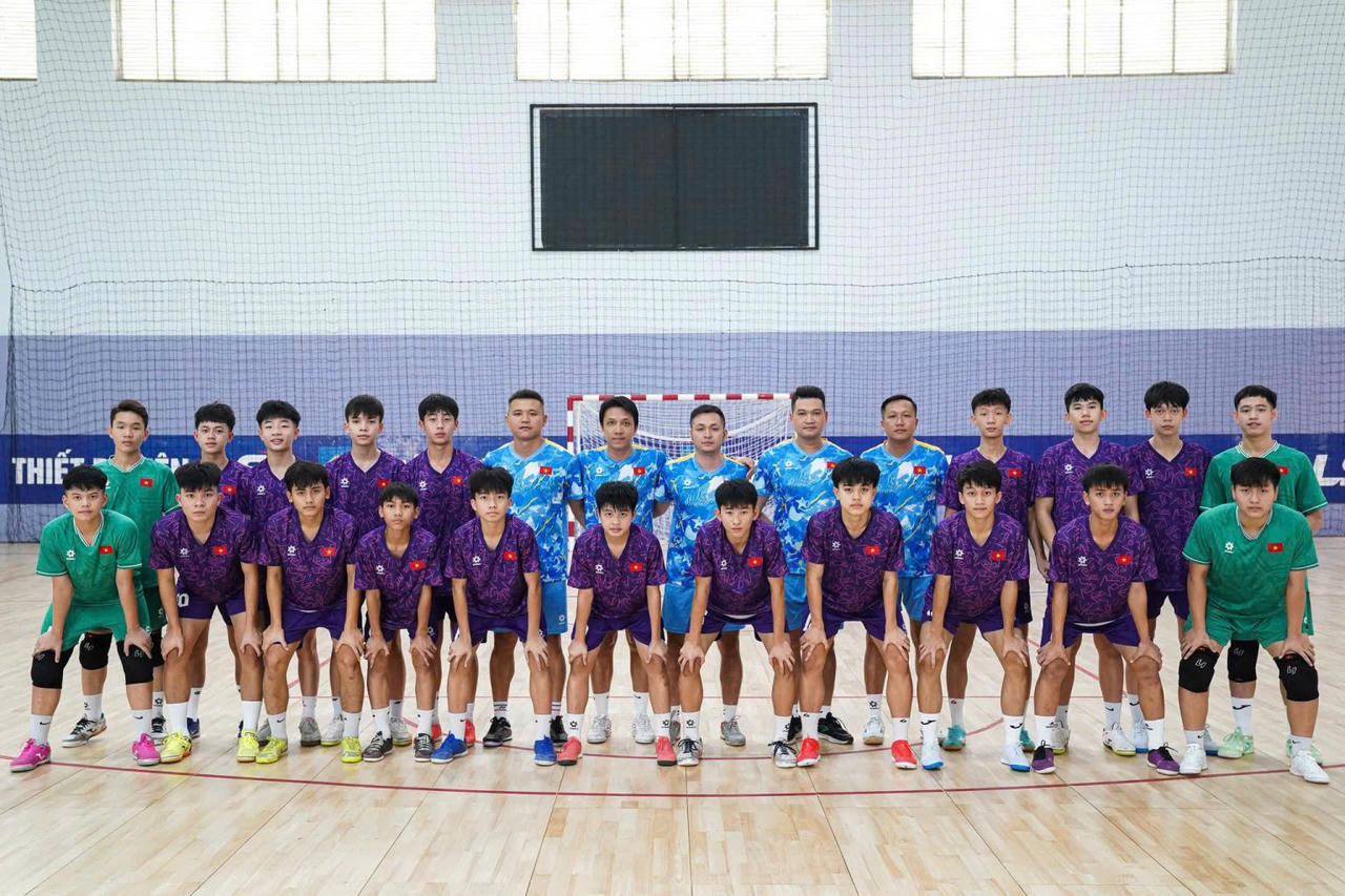 Đội tuyển futsal U16 Việt Nam dự giải Đông Nam Á 2025 (Ảnh VFF)