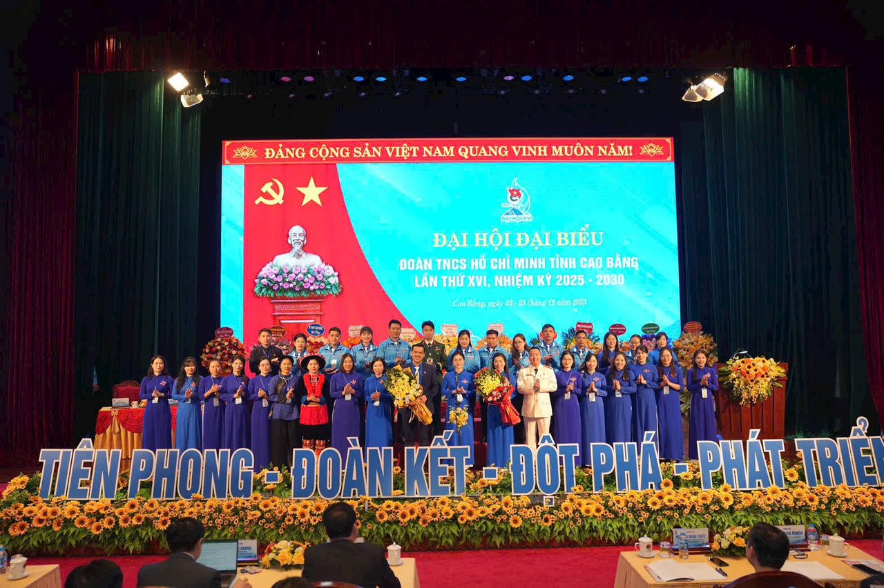 Đại hội đại biểu Đoàn TNCS Hồ Chí Minh tỉnh Cao Bằng lần thứ XVI, nhiệm kỳ 2025-2030. (Ảnh: PV)