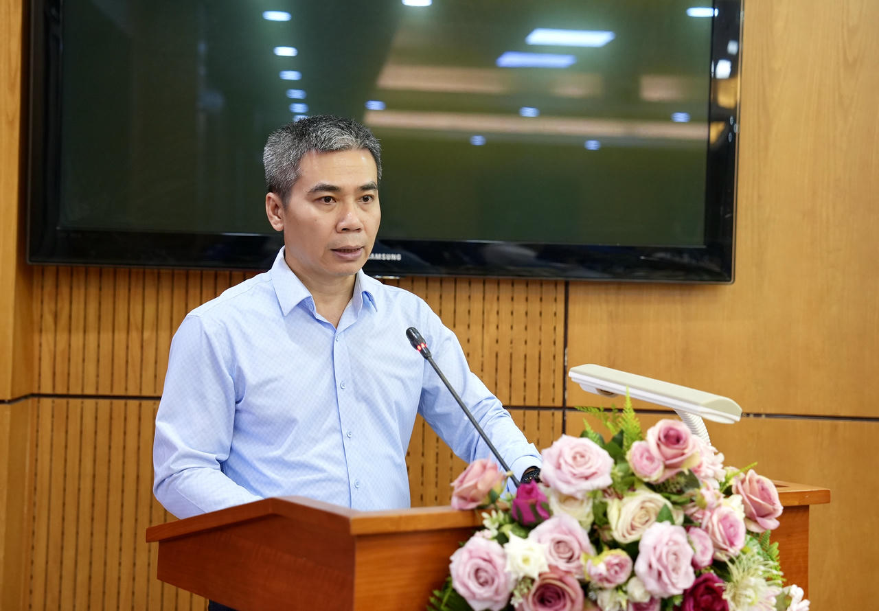 Phó Cục trưởng Cục HCTP Nhâm Ngọc Hiển trình bày báo cáo kết quả công tác năm 2025 và nhiệm vụ, giải pháp chủ yếu năm 2026.