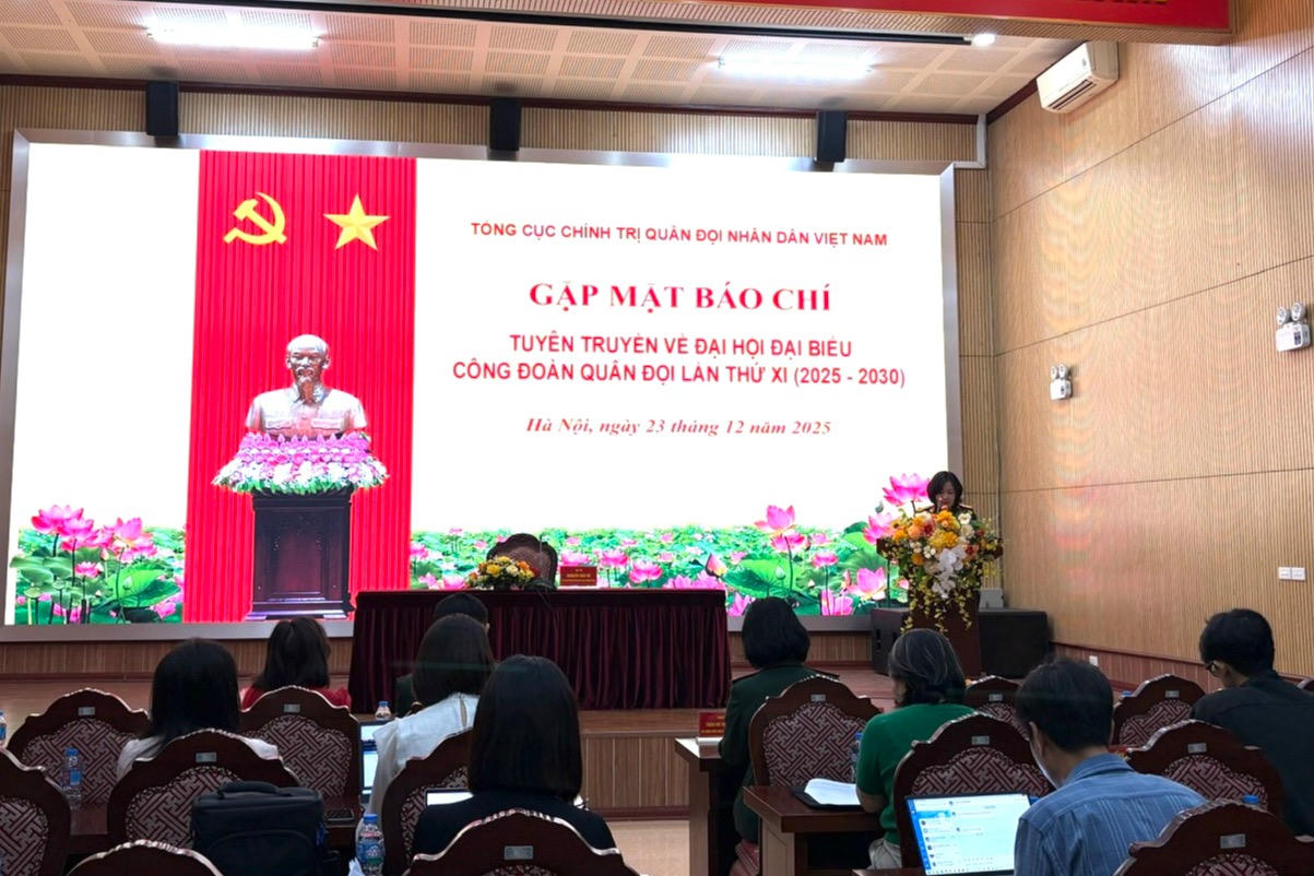 Đại hội Công đoàn Quân đội lần thứ XI sẽ được tổ chức trong hai ngày 30 và 31/12/2025