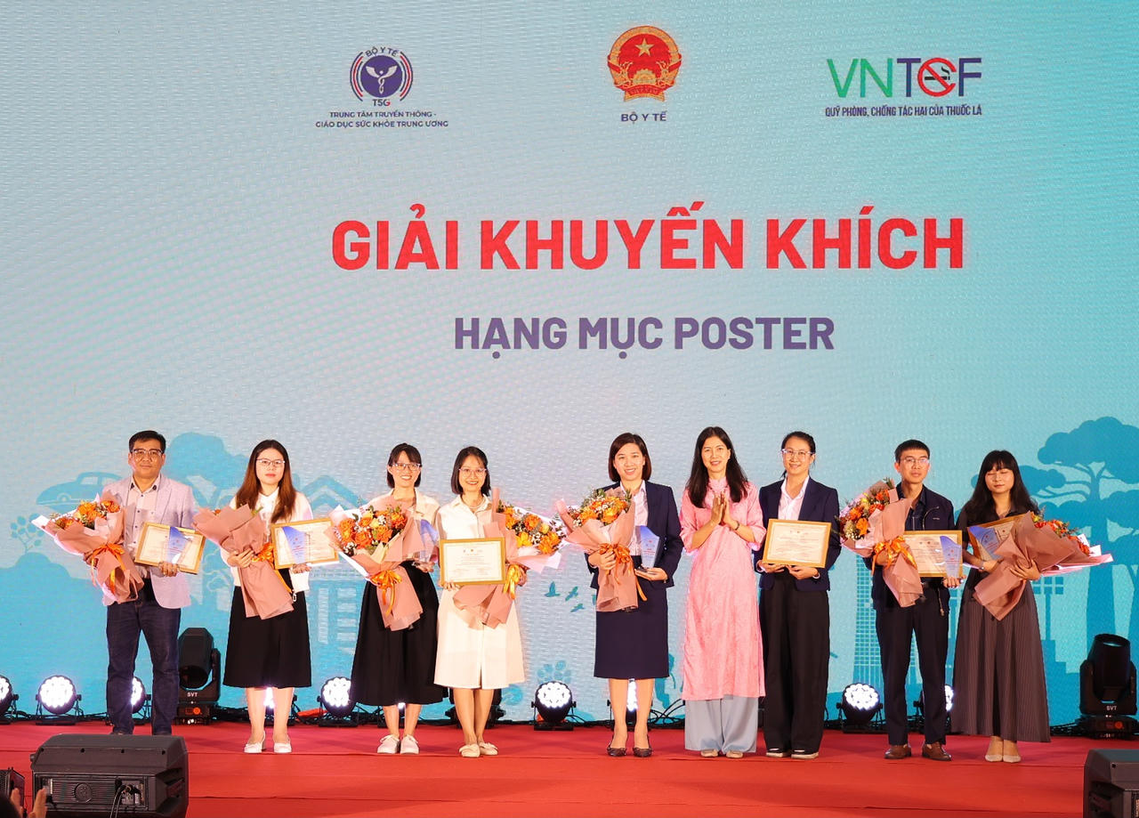 Trao giải cuộc thi Sáng tác sản phẩm truyền thông về môi trường không khói thuốc lá