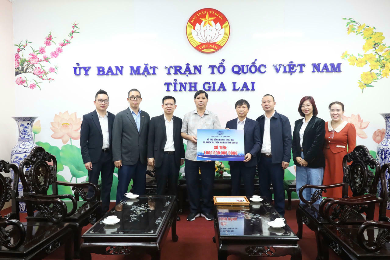 Thông qua Uỷ ban MTTQ Việt Nam tỉnh Gia Lai, Bí thư Đảng uỷ, Chủ tịch HĐQT Nguyễn Hữu Tới và đoàn công tác Tổng công ty đã trao tặng, ủng hộ nhân dân trên địa bàn Tỉnh số tiền trị  giá 1 tỷ đồng.