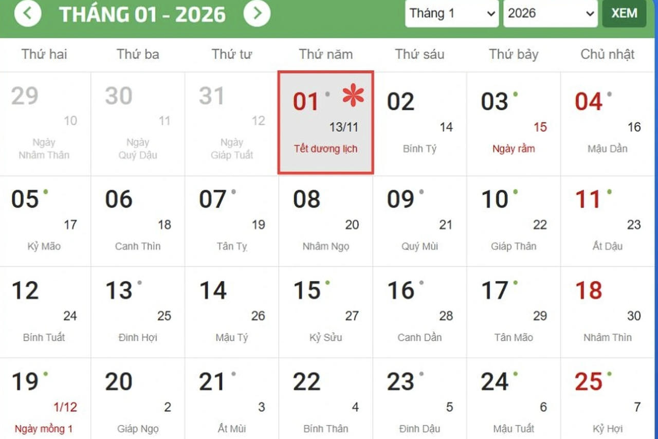 Đề xuất mới, thêm ngày nghỉ dịp tết Dương lịch 2026