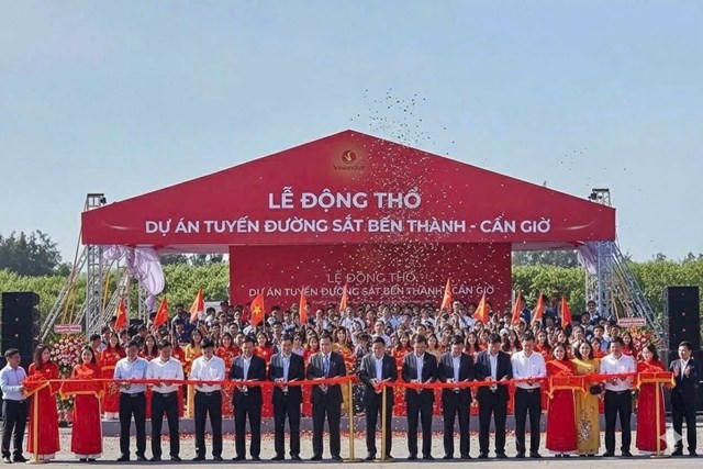 Lễ động thổ tuyến đường sắt cao tốc Bến Thành - Cần Giờ diễn ra vào 19/12 vừa qua.