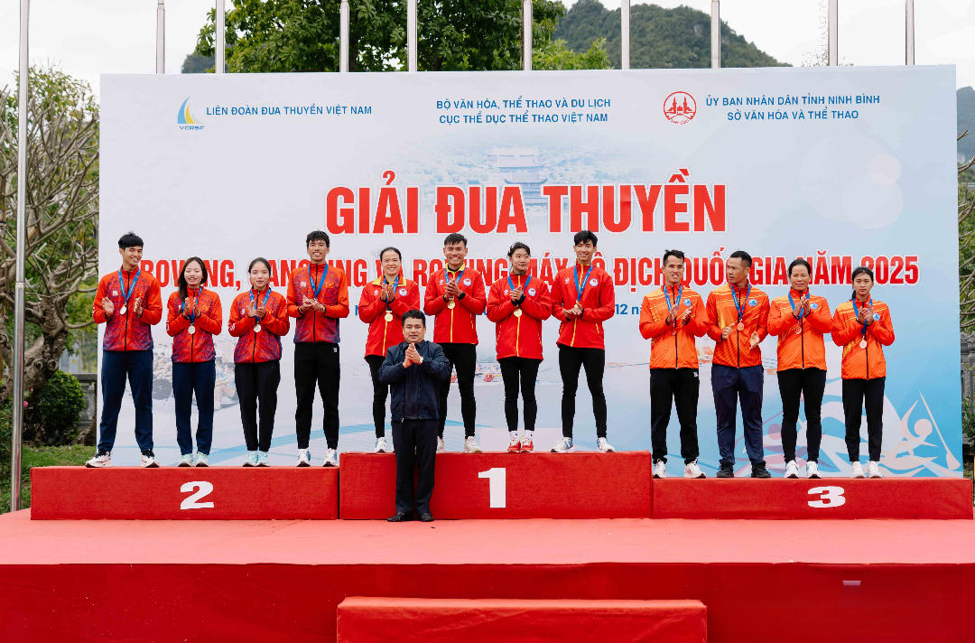 Giải Đua thuyền Rowing, Canoeing và Rowing máy vô địch quốc gia 2025 tại Ninh Bình quy tụ hơn 500 VĐV