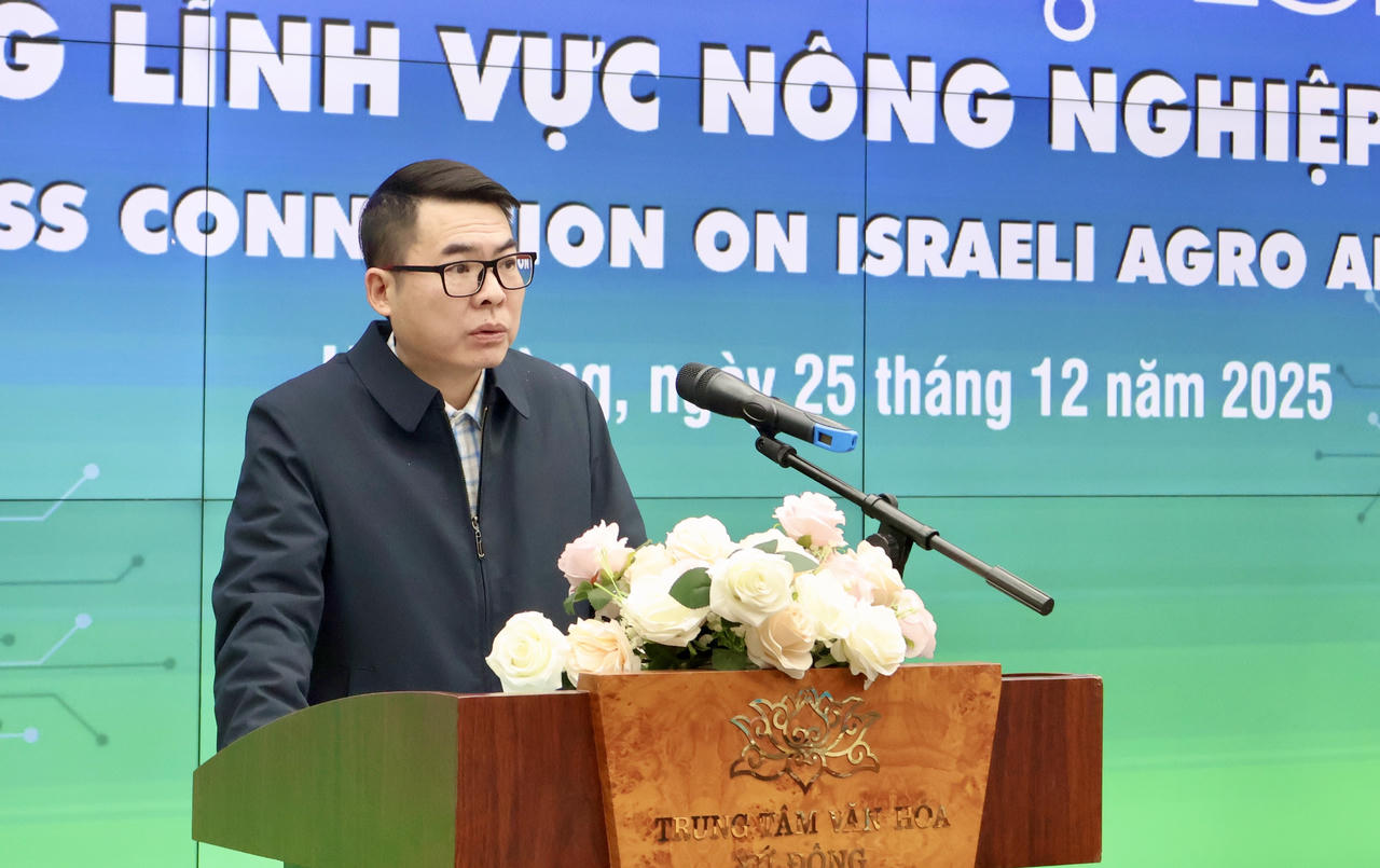 Phó Giám đốc Sở Khoa học và Công nghệ Hải Phòng Lê Văn Kiên phát biểu tại sự kiện