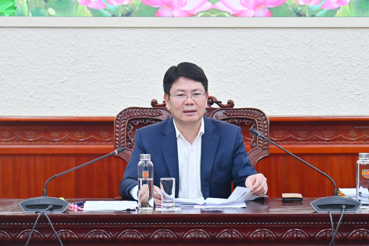 Thứ trưởng Nguyễn Thanh Tịnh phát biểu kết luận cuộc họp.