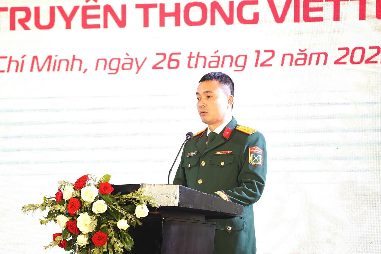 Ông Ngô Mạnh Hùng - Giám đốc Viettel TP HCM phát biểu tại buổi lễ.