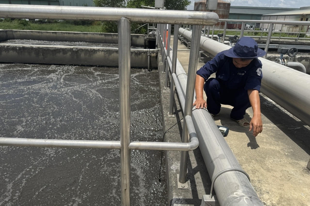 Khu vực xử lý nước thải của một doanh nghiệp trên địa bàn tỉnh Đồng Nai.