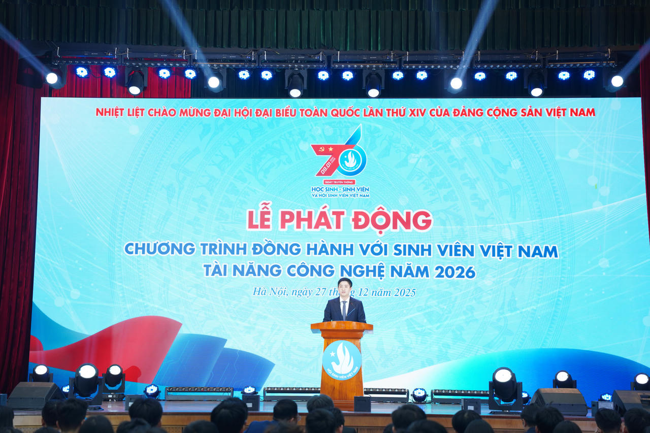 Phát động chương trình đồng hành với sinh viên Việt Nam tài năng công nghệ năm 2026