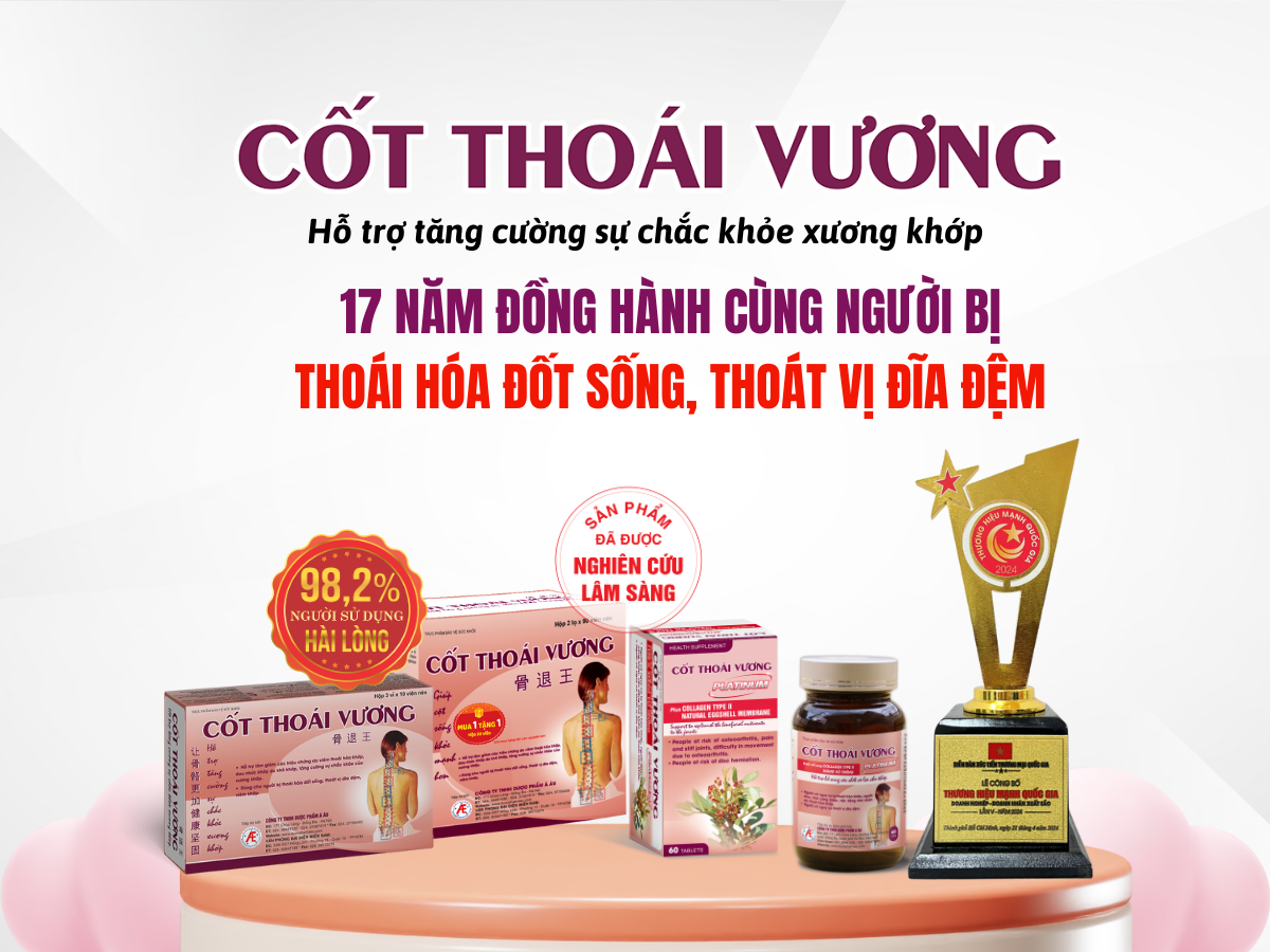 98,2% người dùng hài lòng và rất hài lòng về hiệu quả của sản phẩm Cốt Thoái Vương