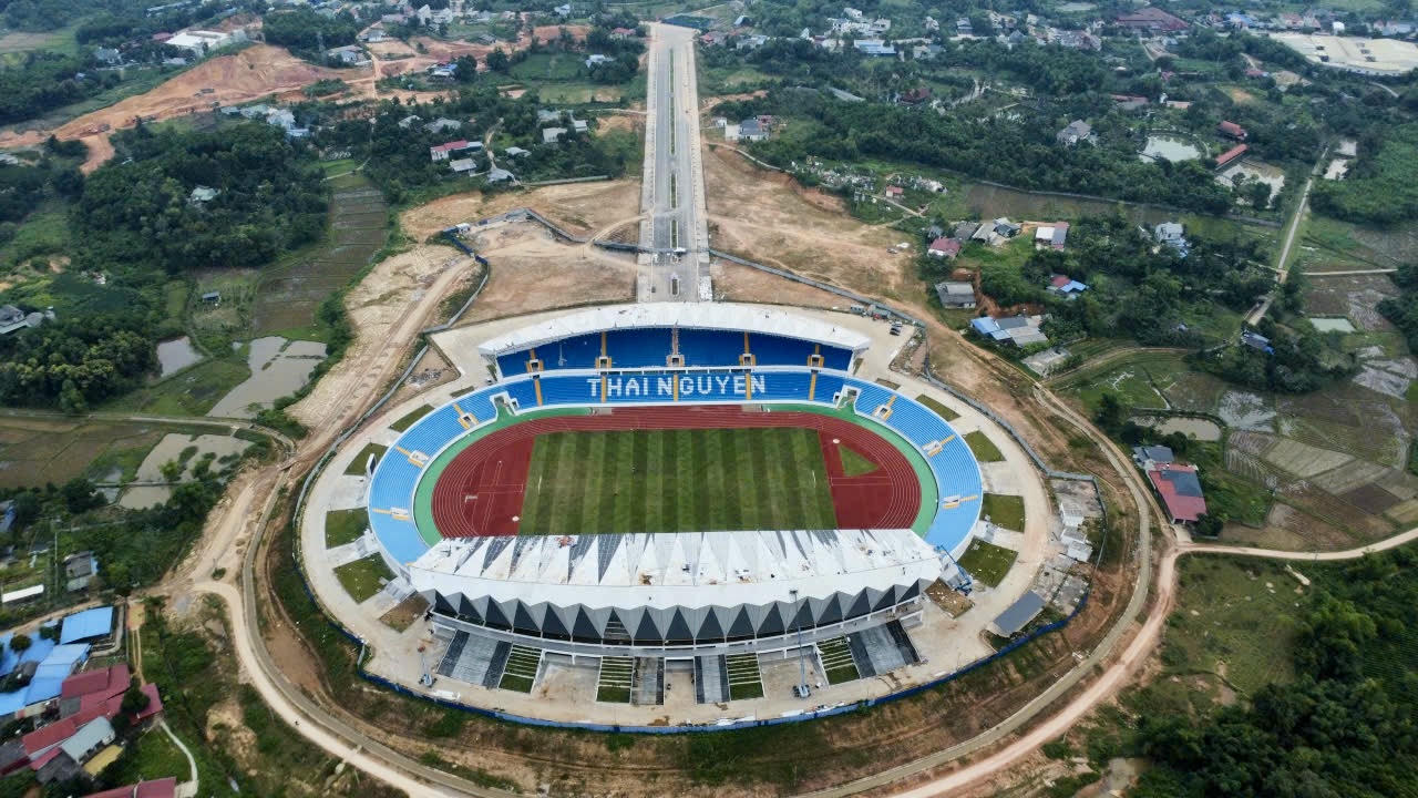 Sân vận động tỉnh Thái Nguyên. (Ảnh: PV)