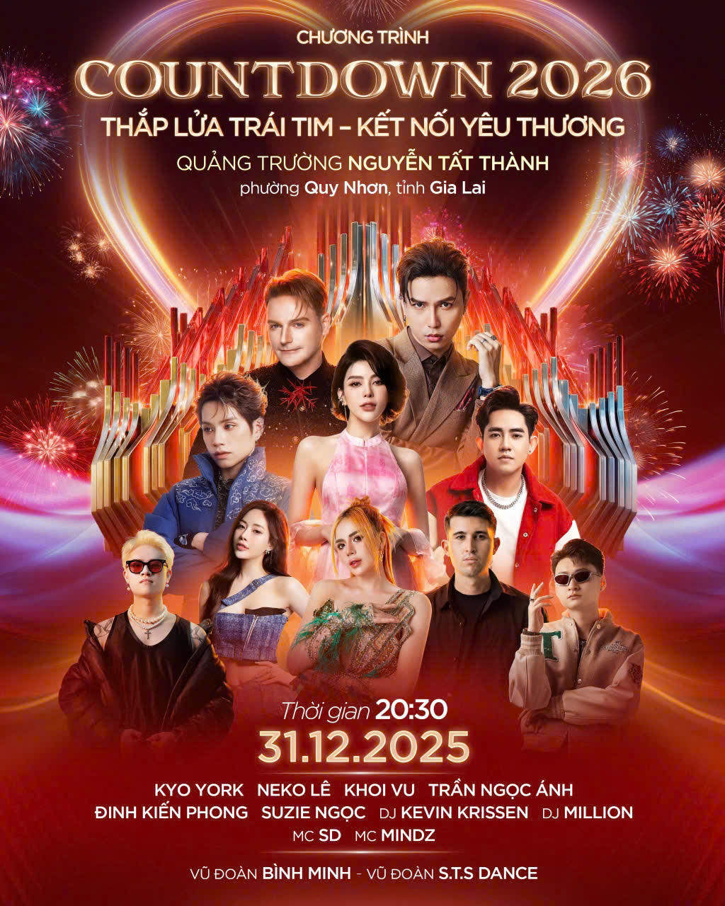 Poster chương trình Countdown “Thắp lửa trái tim - Kết nối yêu thương”.