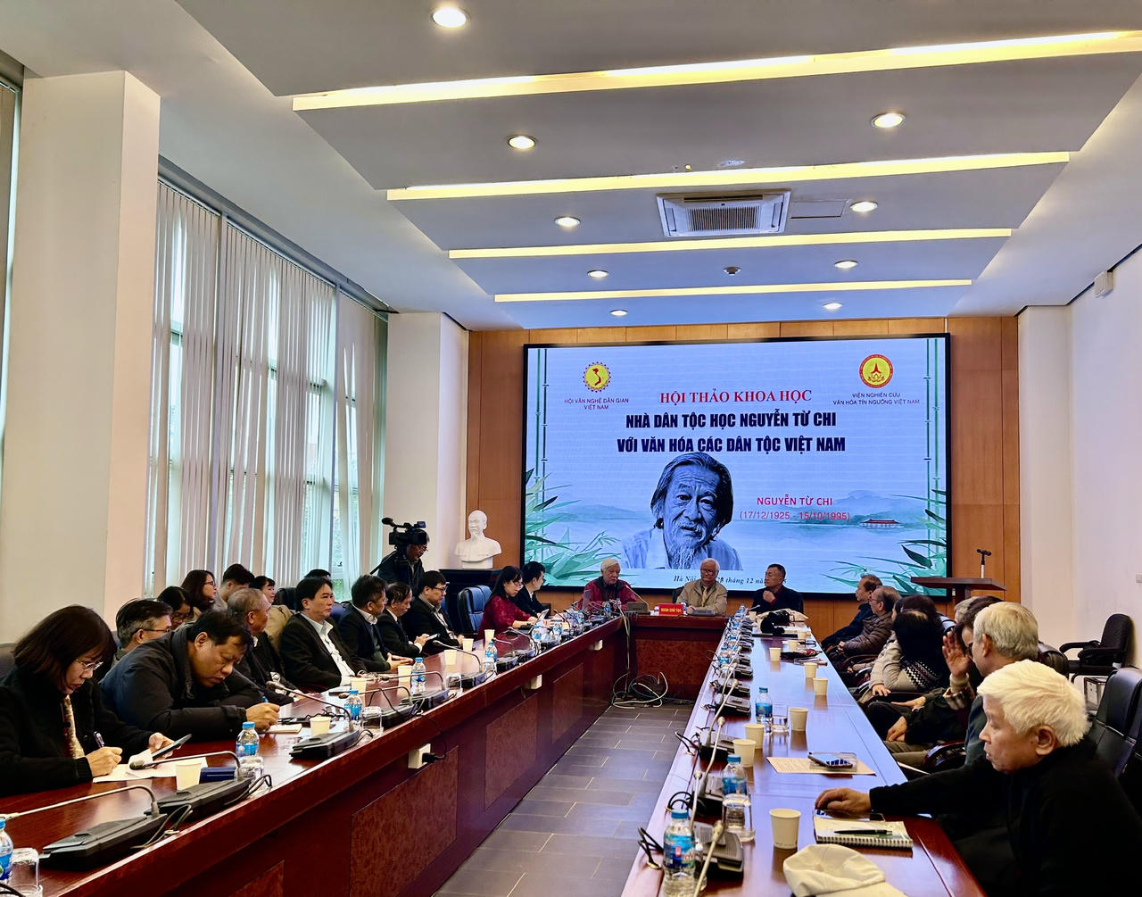 Hội thảo tôn vinh Nhà dân tộc học Nguyễn Từ Chi uyên bác (ảnh Thùy Dương).