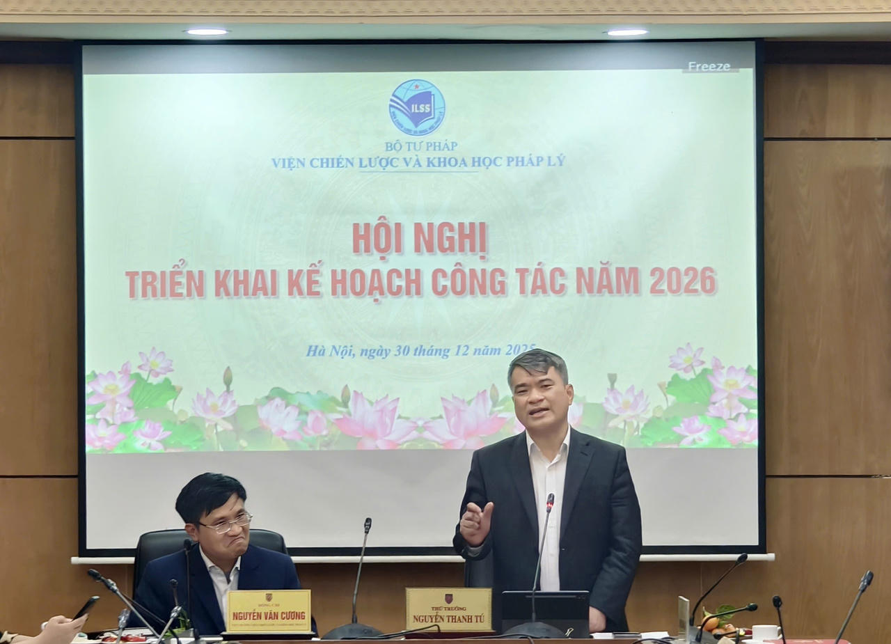 Thứ trưởng Bộ Tư pháp Nguyễn Thanh Tú phát biểu chỉ đạo tại Hội nghị