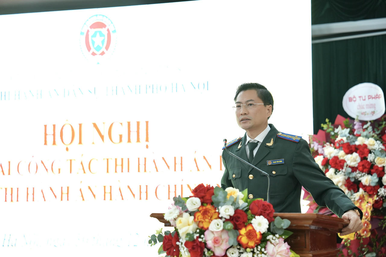 Trưởng THADS TP Phạm Văn Dũng phát biểu đáp từ.