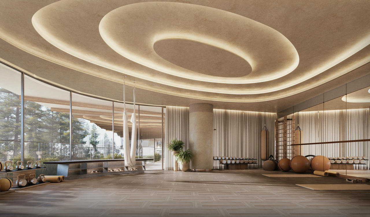 Không gian tập gym hiện đại sẽ có tại HAUS Wellness Center.