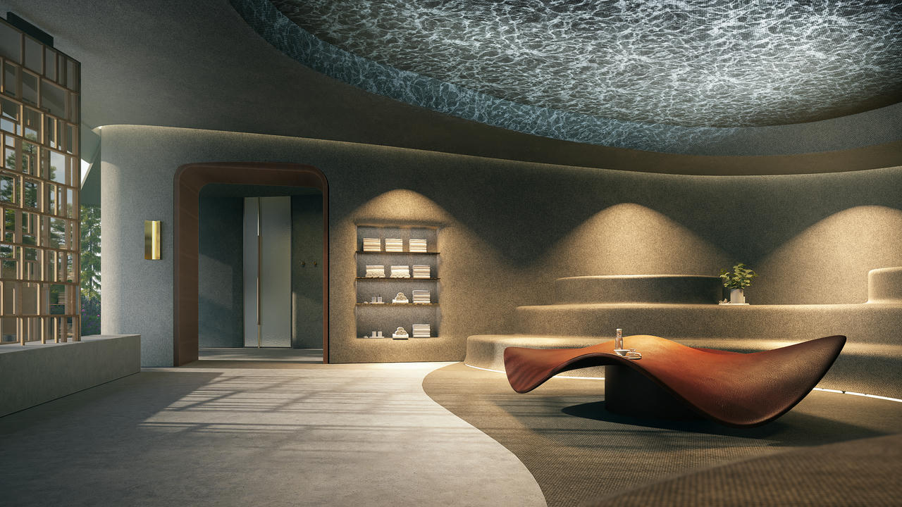 Không gian "Tắm giác quan" tạo trải nghiệm thư giãn đa tầng từ nguồn nhiệt dịu ấm, âm thanh, ánh sáng, màu sắc, hương thơm tại HAUS Wellness Center.