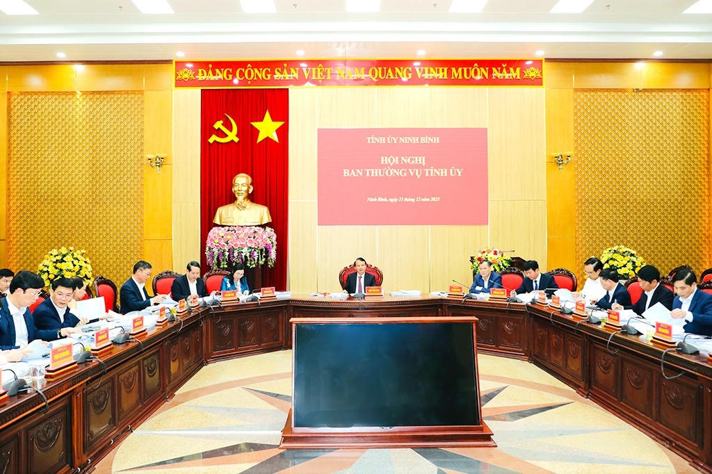 Ban Thường vụ Tỉnh ủy Ninh Bình thống nhất chủ trương nhiều nội dung trọng tâm