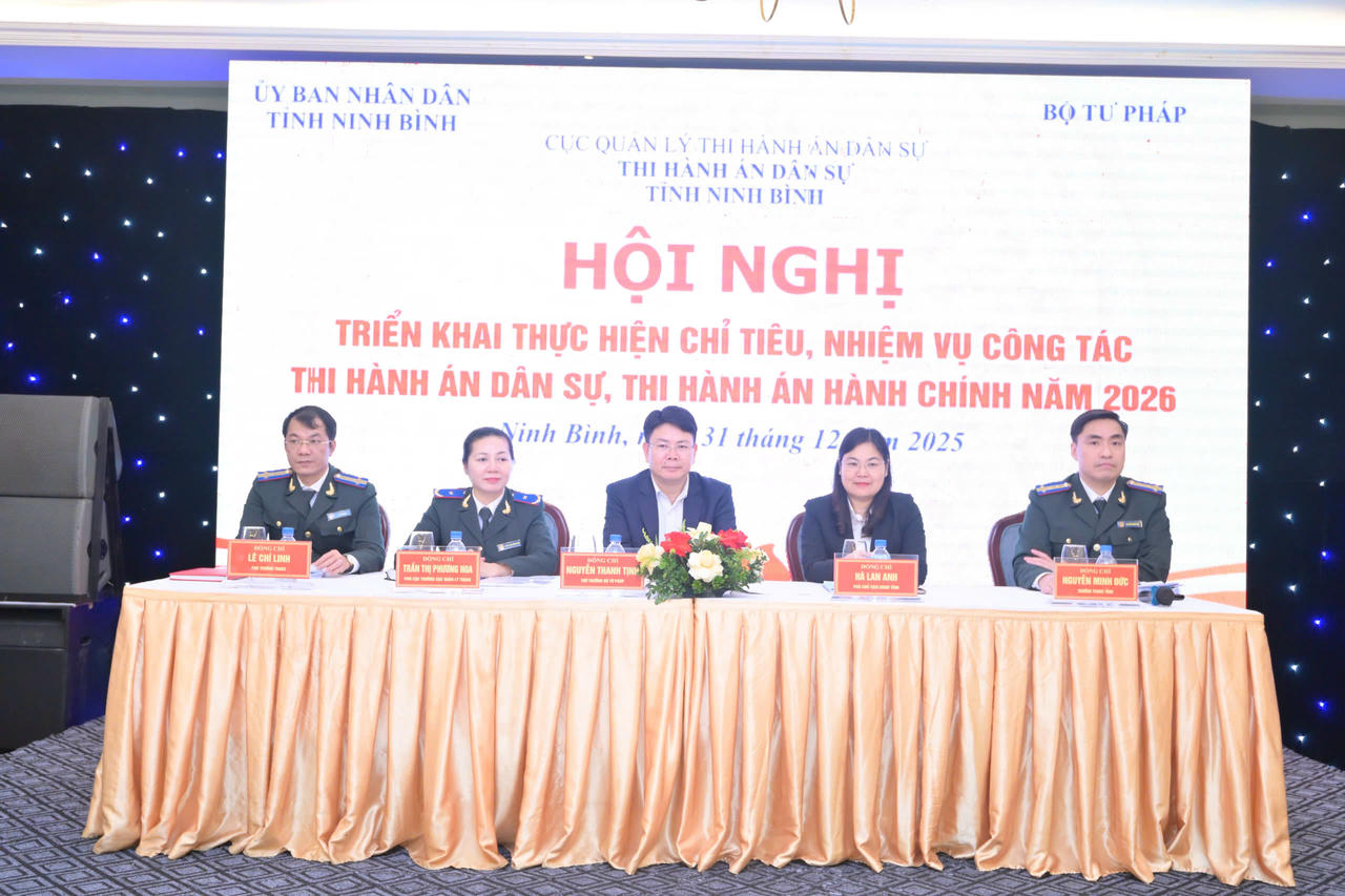 Thi hành án dân sự tỉnh Ninh Bình: Tập trung triển khai toàn diện Luật THADS mới và đẩy mạnh mô hình 1 cấp