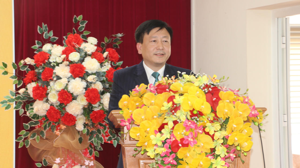 Ông Đặng Đình Chung – Giám đốc Sở Tư pháp tỉnh Lào Cai phát biểu kết luận hội nghị. Ảnh: Đức Tuyển.