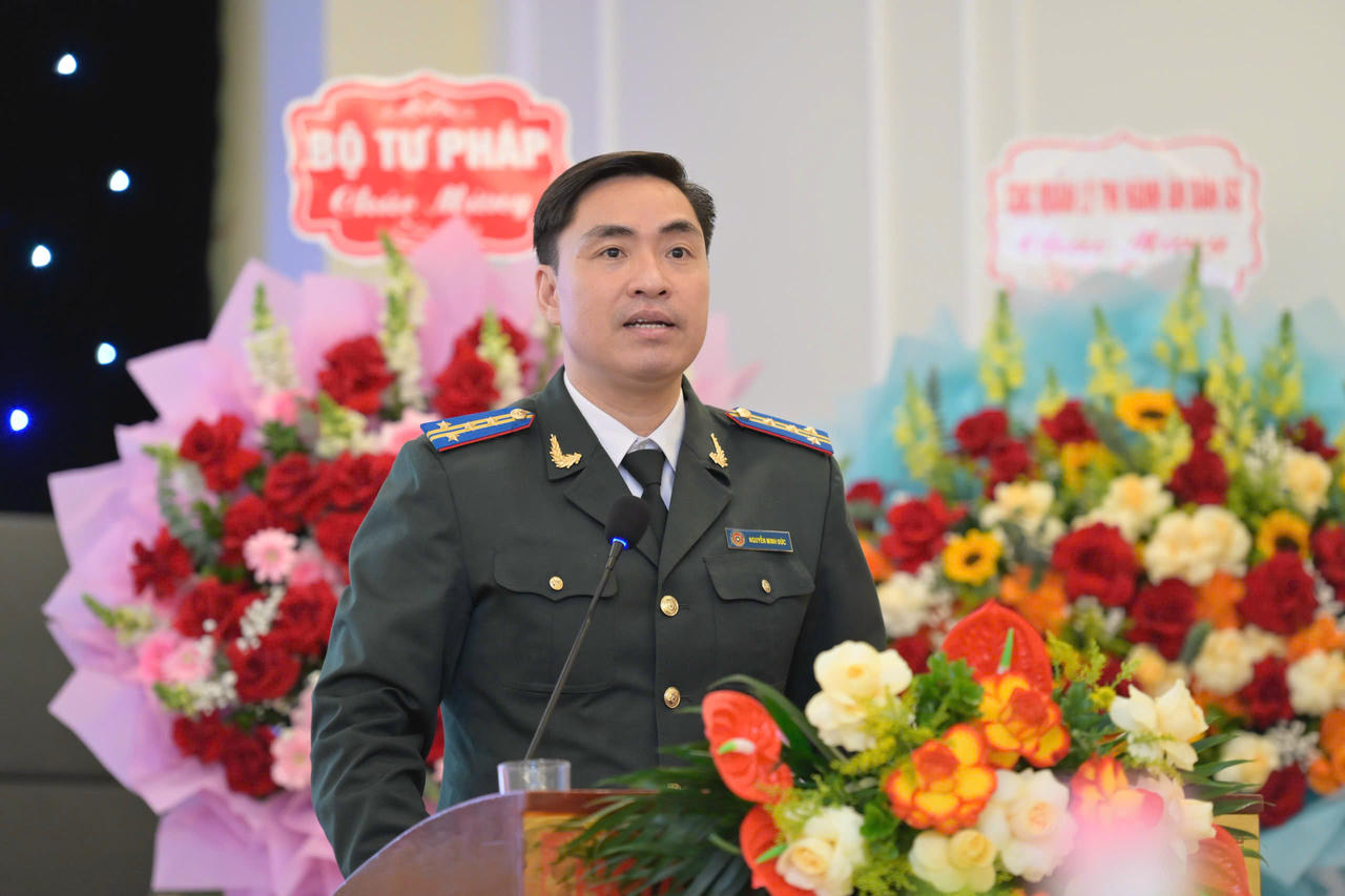 Ông Nguyễn Minh Đức - Trưởng THADS tỉnh Ninh Bình phát biểu tại hội nghị