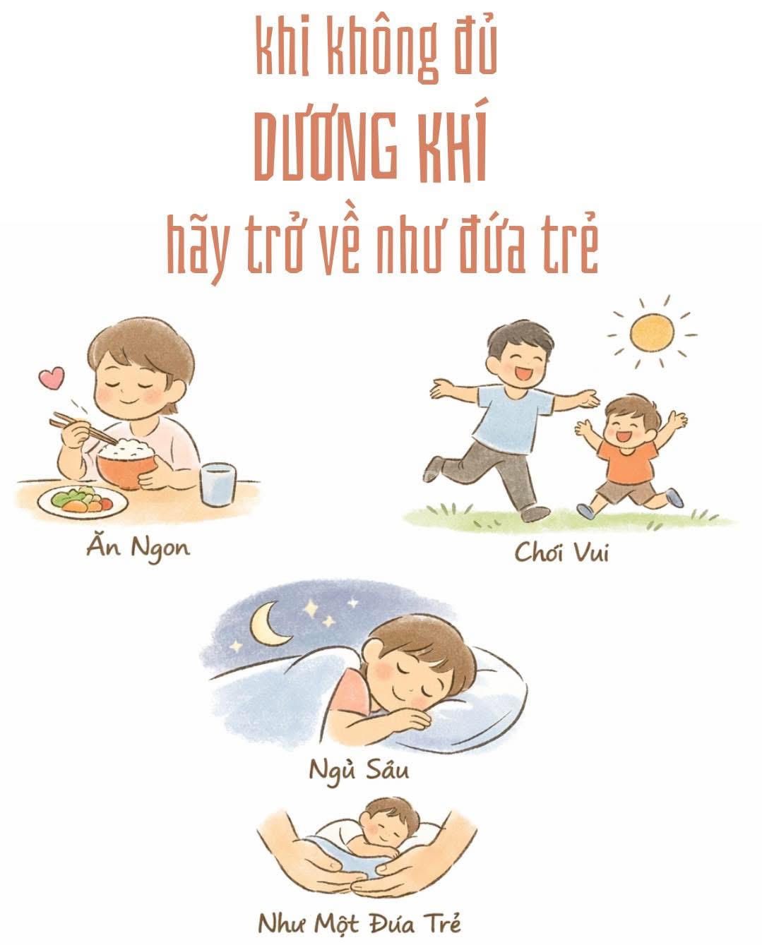 Khi dương khí không đủ, hãy như đứa trẻ