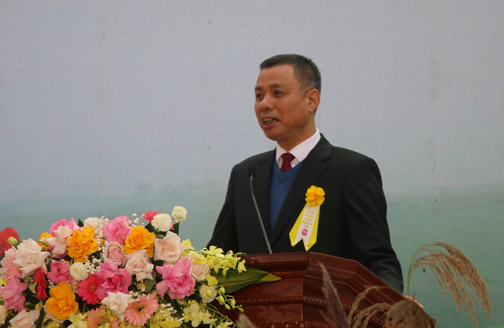 Ông Nguyễn Thành Công, Phó chủ tịch UBND tỉnh Sơn La phát biểu tại hội thi.