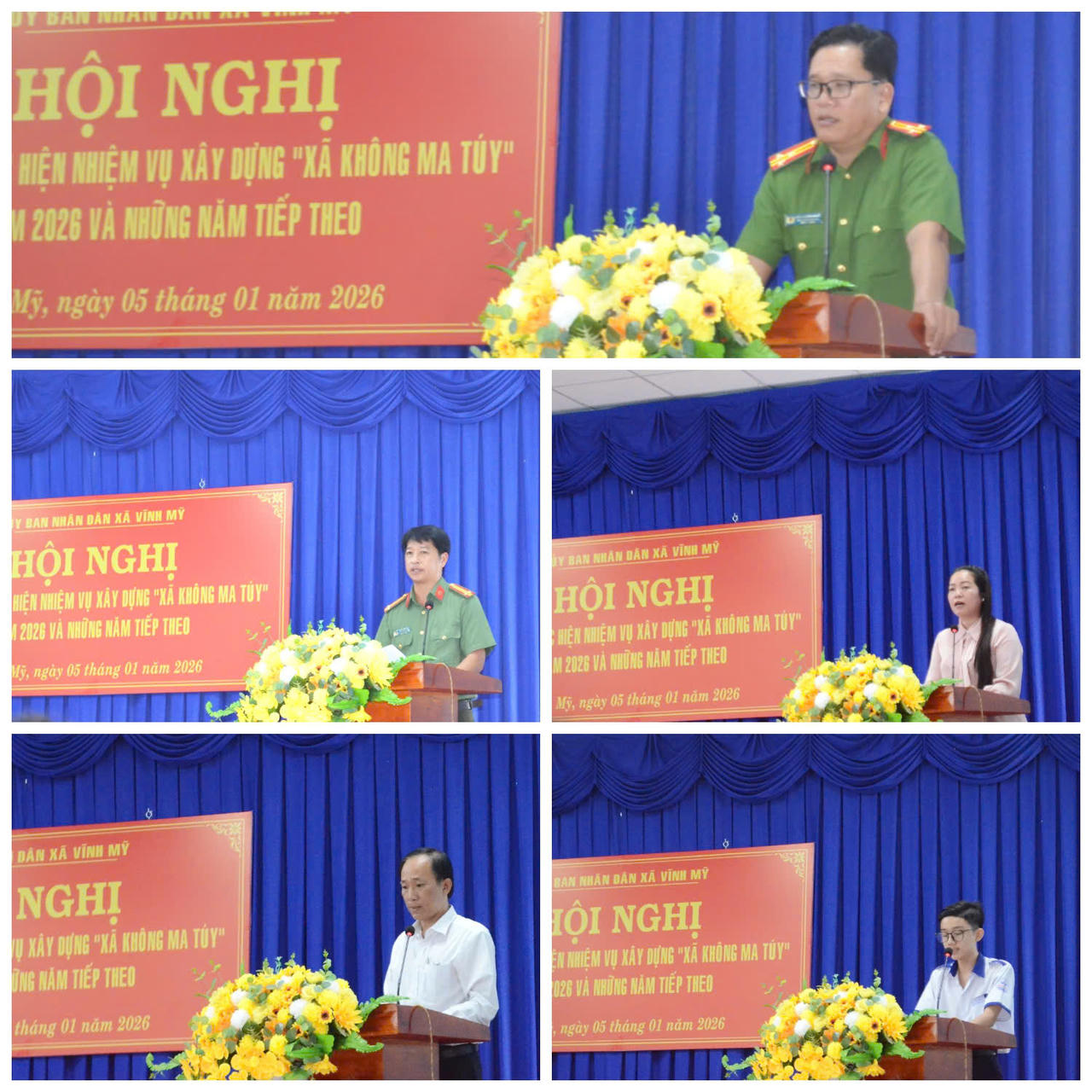 Các đại biểu thảo luận, tham luận làm rõ thực trạng, khó khăn và đề xuất giải pháp nâng cao hiệu quả công tác phòng, chống và kiểm soát ma túy trên địa bàn xã Vĩnh Mỹ.