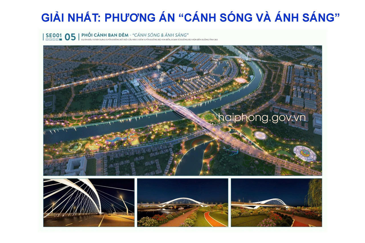 Hải Phòng thông tin kết quả thi tuyển phương án kiến trúc cầu Rào 3
