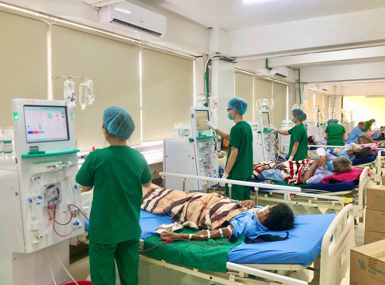 Hệ thống chạy thận tiên tiến tại Bệnh viên Đa khoa Phương Bắc. (Ảnh: Lê Hanh)