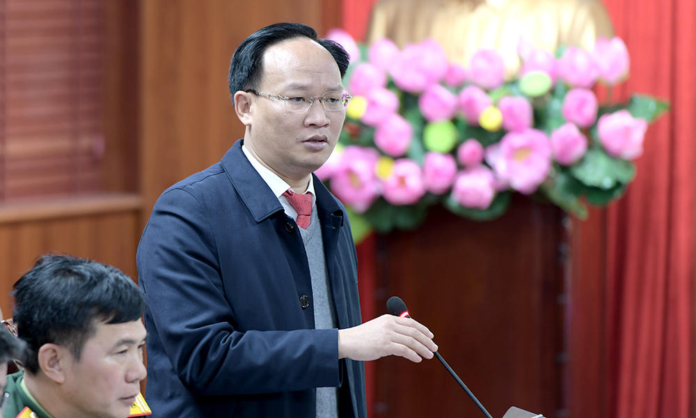 Phó Chủ tịch UBND tỉnh Bắc Ninh Phạm Văn Thịnh phát biểu tại hội nghị.