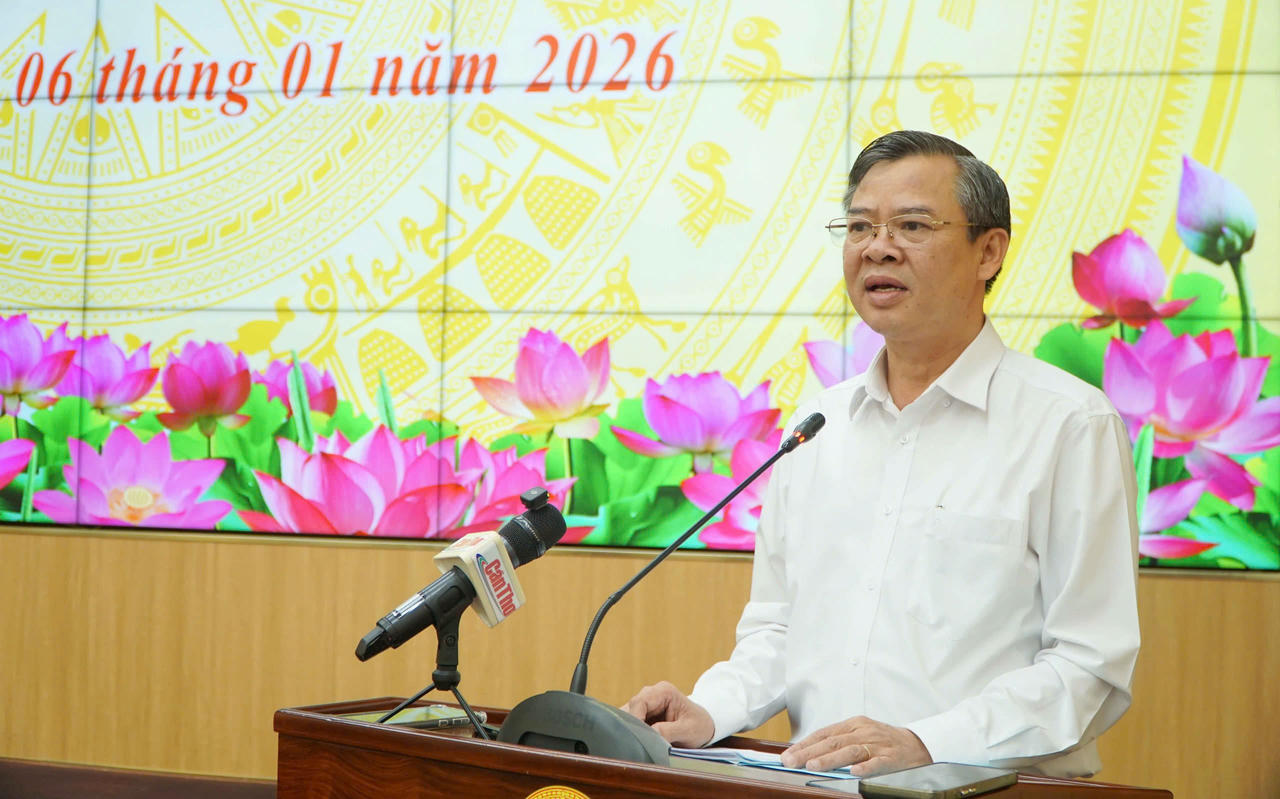  Ông Trương Cảnh Tuyên - Chủ tịch UBND TP Cần Thơ phát biểu.