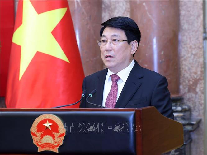 Chủ tịch nước Lương Cường phát biểu chỉ đạo. Ảnh: Lâm Khánh/TTXVN