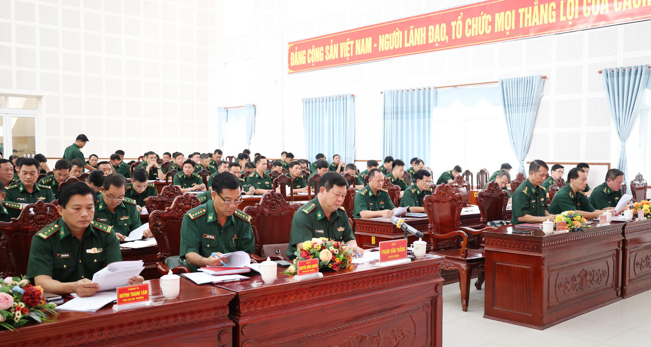 Quang cảnh hội nghị giao ban công tác Biên phòng tháng 1 năm 2026.