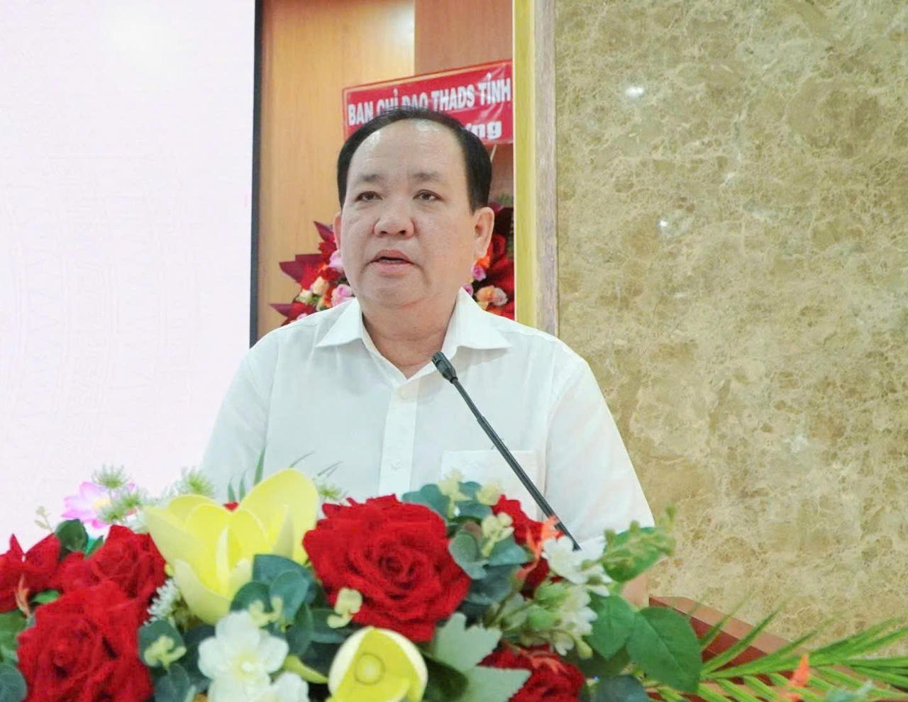 Ông Nguyễn Thanh Phong, Phó Chủ tịch Thường trực UBND tỉnh An Giang phát biểu tại Hội nghị.