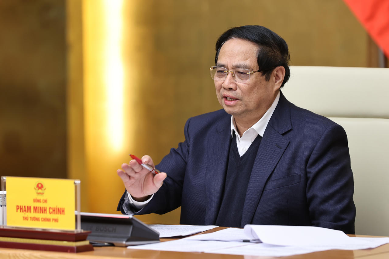 Thủ tướng Chính phủ Phạm Minh Chính chủ trì Hội nghị - Ảnh: VGP/Nhật Bắc