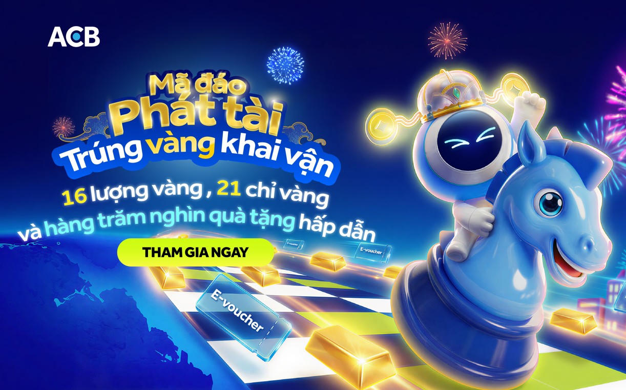 ACB triển khai chương trình 'Mã đáo phát tài' với tổng giá trị quà tặng gần 8 tỷ đồng