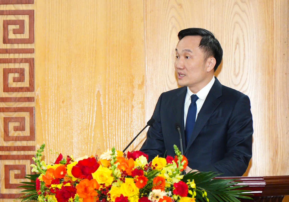 Ông Nguyễn Tuấn Anh - Phó Bí thư Tỉnh ủy Lai Châu phát biểu nhận nhiệm vụ.