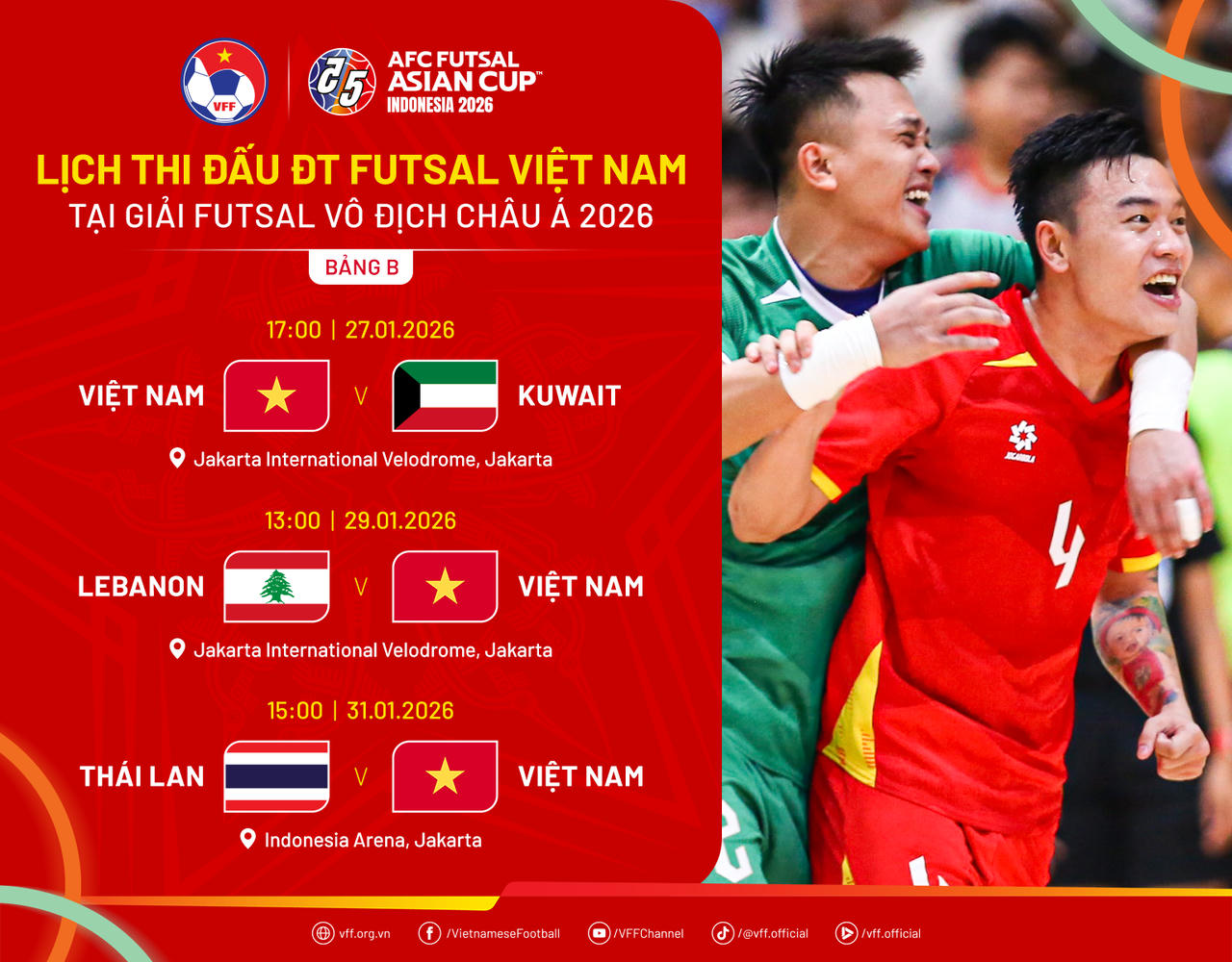 Futsal Việt Nam đá giao hữu với futsal Afghanistan